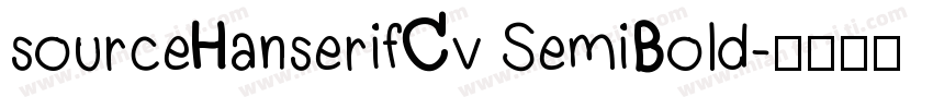 sourceHanserifCv SemiBold字体转换